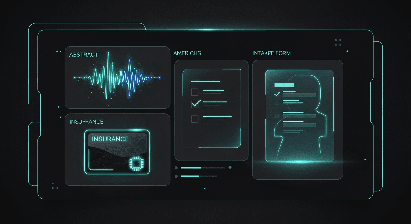 Futuristic dark medical AI product roadmap interface concept