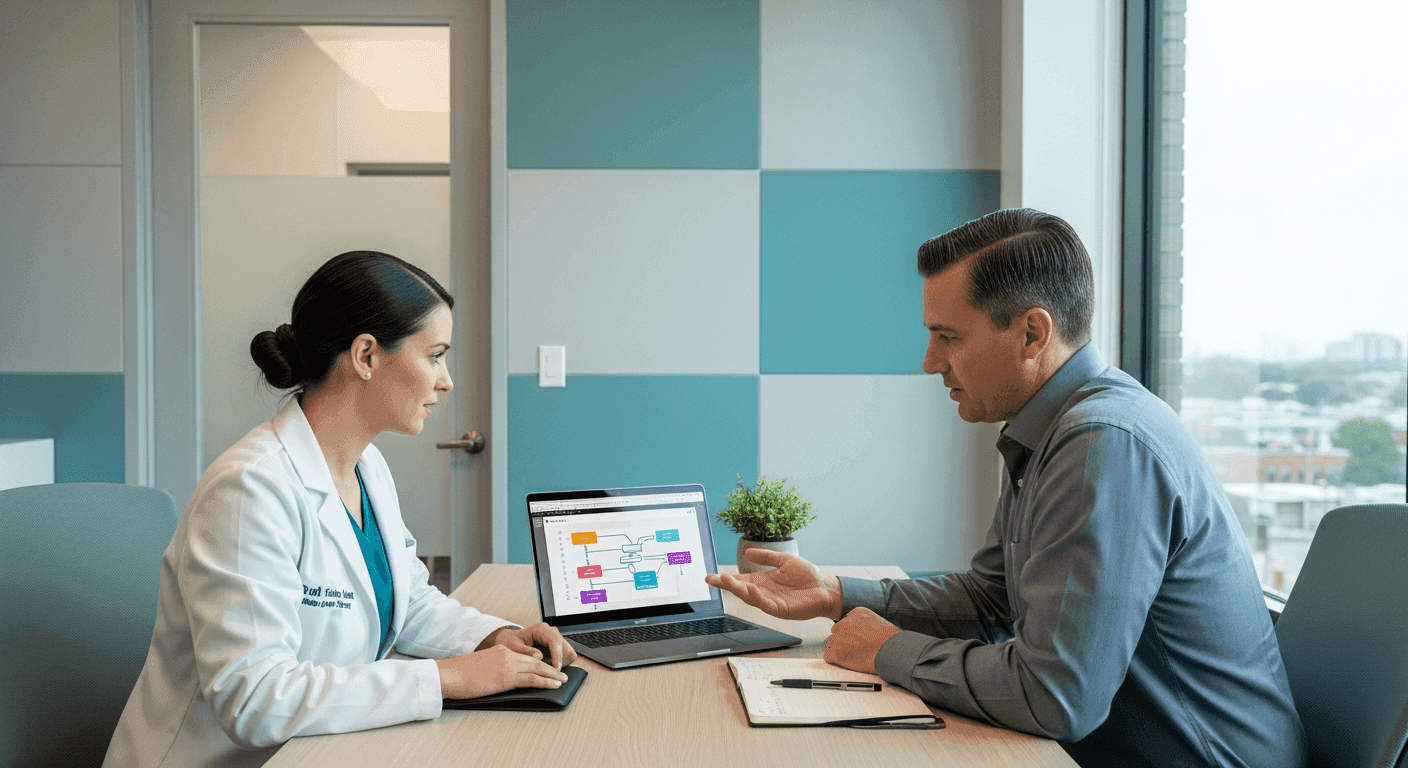 Independent medical practice team reviewing AI automation for clinic operations