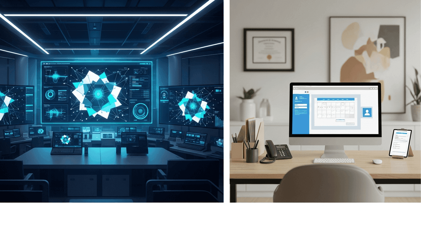 Comparison of hospital enterprise IT scale versus independent medical practice front desk operations