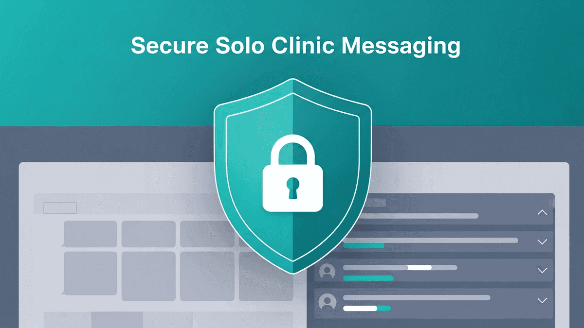 HIPAA secure patient messaging and business associate agreement concept for solo clinic CRM