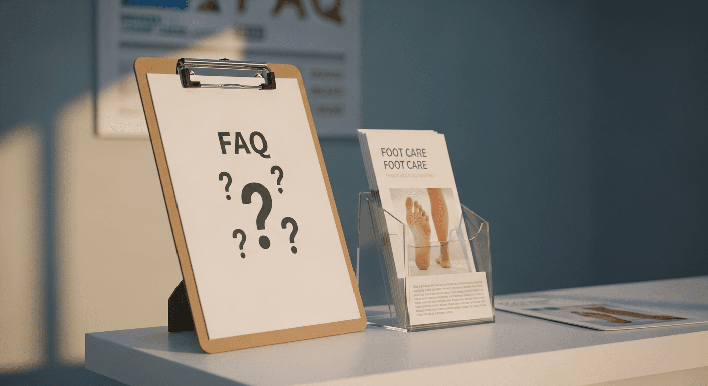 FAQ graphic for local SEO for podiatrists straight answers section
