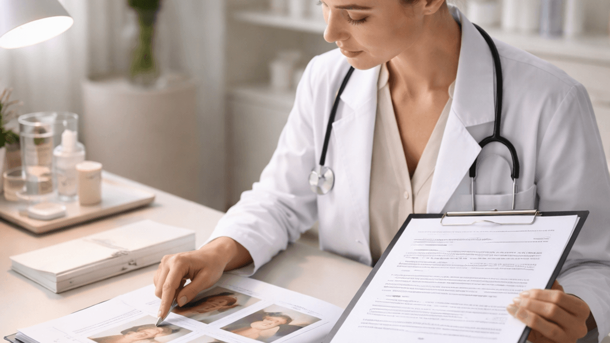 Med spa website section showing consent-aware before and after gallery with disclaimer text