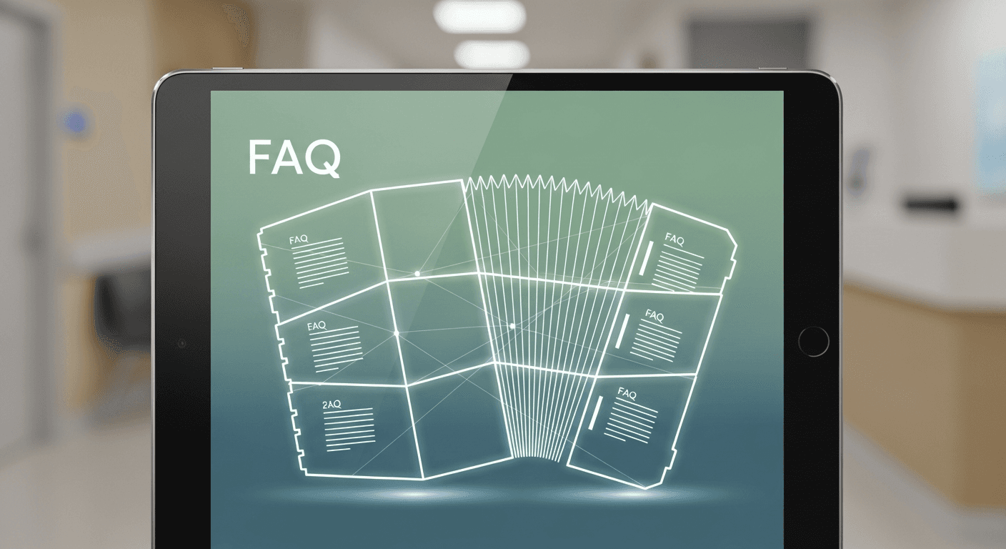 FAQ document graphic for telehealth website straight answers section