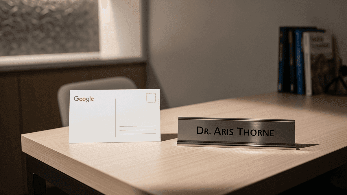 Map pin and Google Business Profile panel aligned with an internal medicine clinic listing
