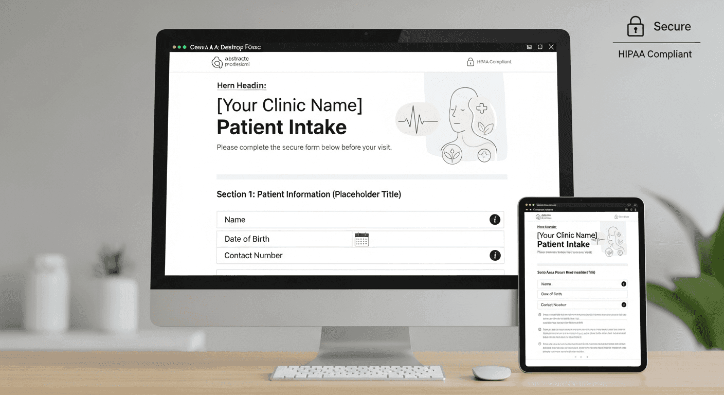 HIPAA-aware landing page form design for solo medical practice PPC patient intake