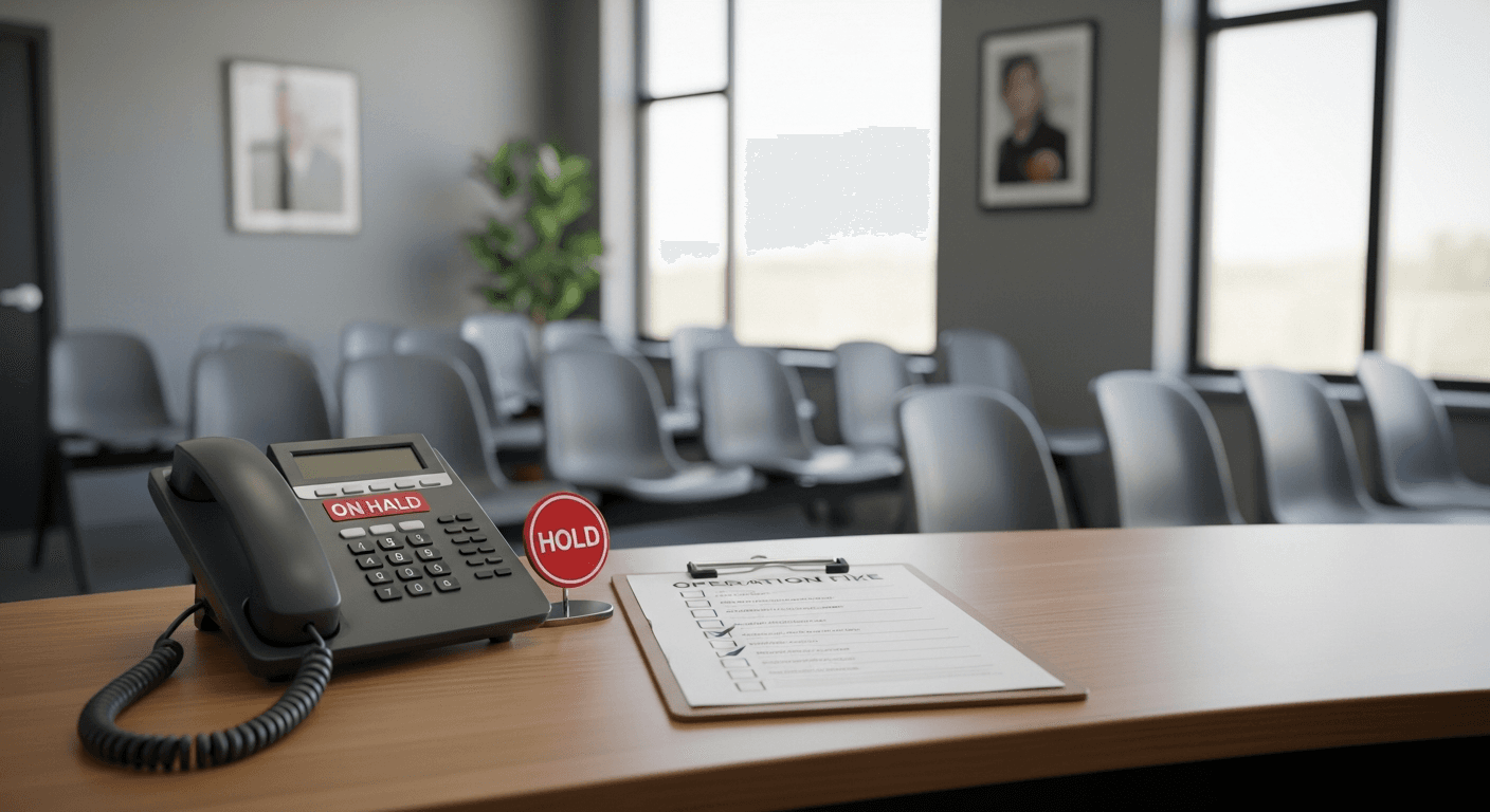 Clinic waiting room suggesting operational fixes before reputation software