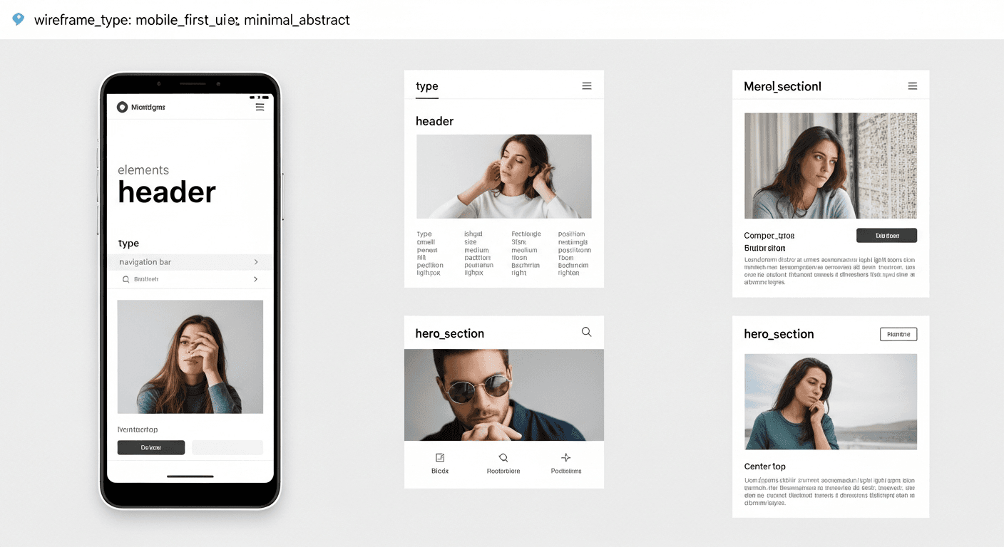Website wireframe blocks for prenatal gynecology and fertility service line SEO pages