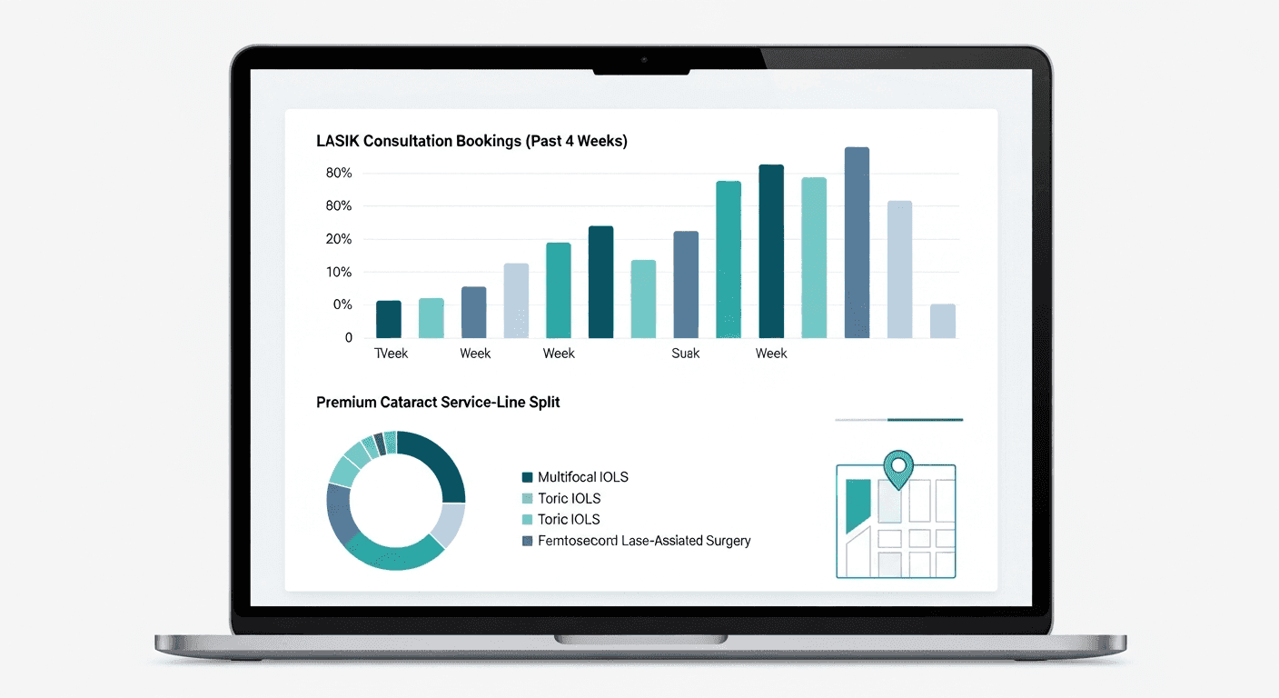 Ophthalmology patient acquisition and SEO for independent eye surgeons